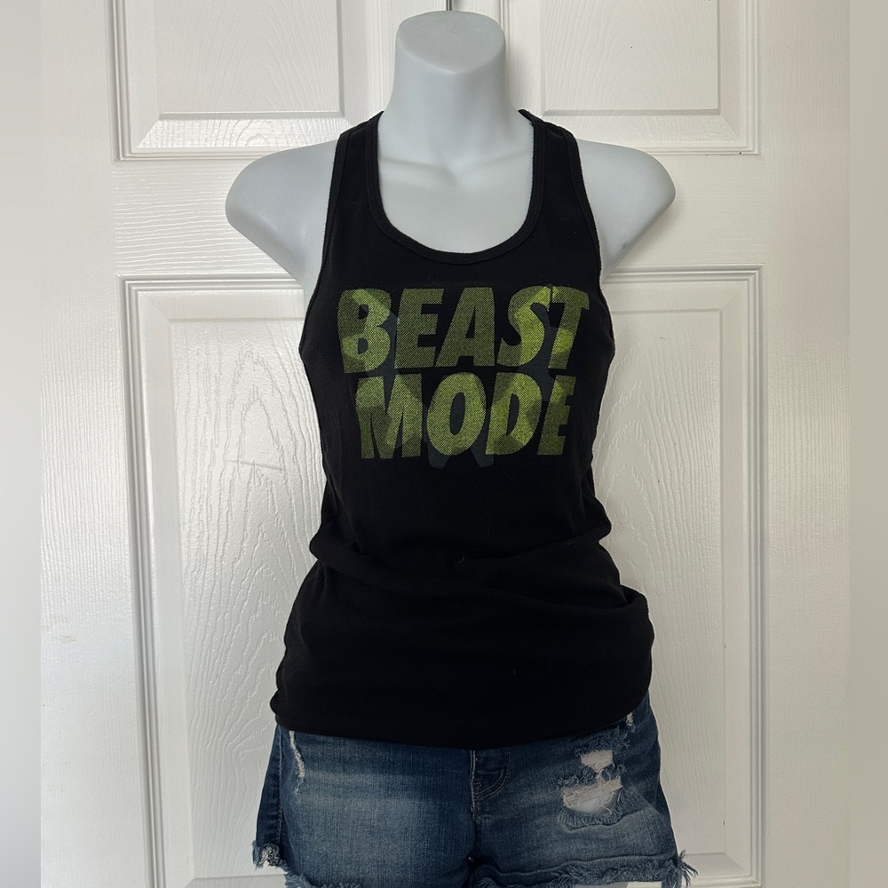 WOD GEAR CLOTHING Black Beast Mode Women's Racerback Tank Top